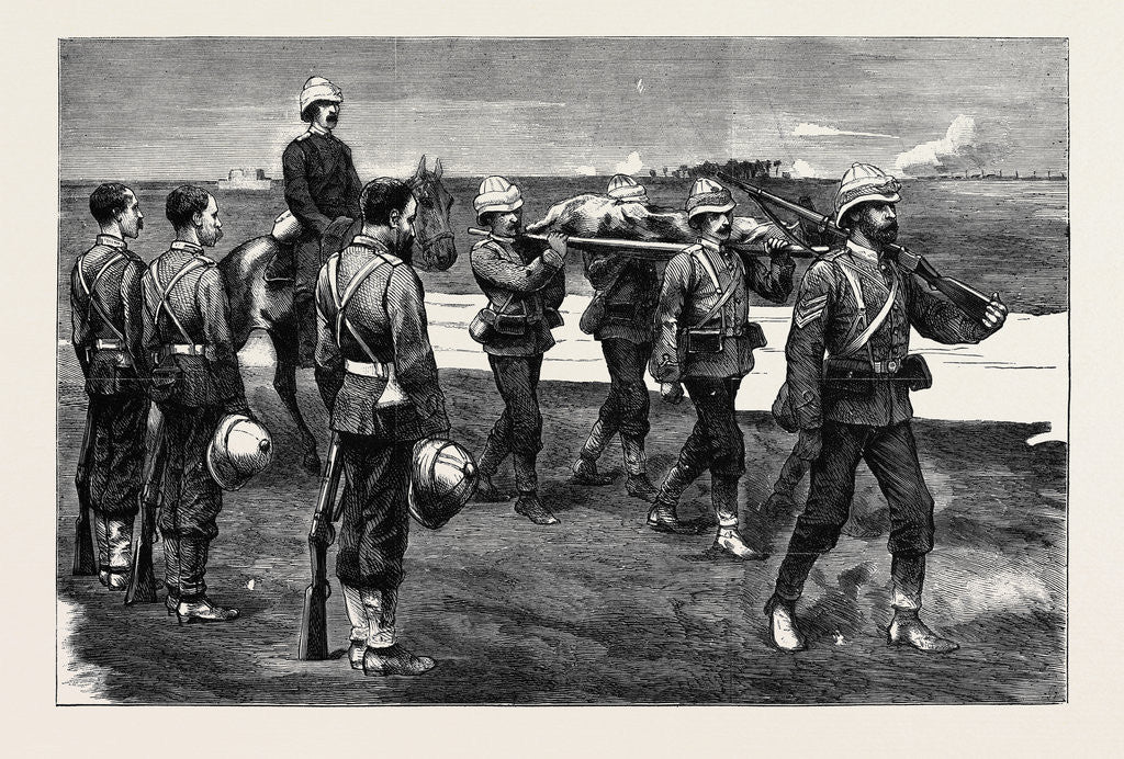 Detail of Bringing Home the Body of Lieutenant H.G.L. Howard-Vyse, of the 60th Rifles, Killed During the Reconnaissance in Force, August 5 by Anonymous