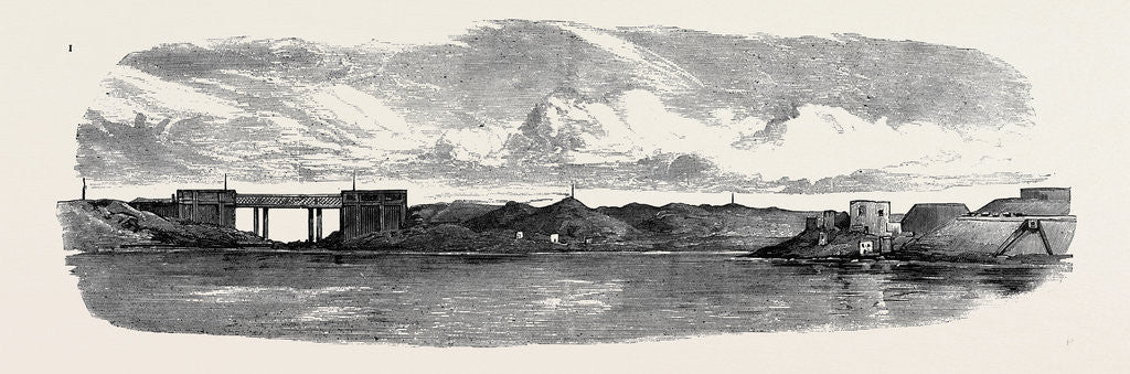 Detail of The Aboukir Forts; Railway Bridge on the Alexandria and Rosetta Line by Anonymous