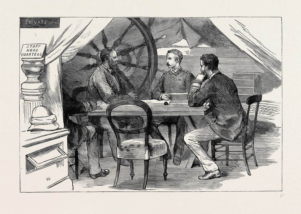 Detail of A Council of War on Board H.M.S. Helicon by Anonymous