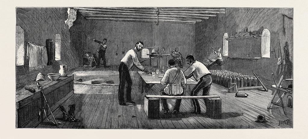 Detail of The War in Egypt, Fort Mex, Alexandria: Officers' Quarters in the Fort by Anonymous