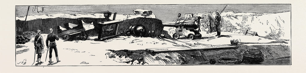 Detail of The War in Egypt, Fort Mex, Alexandria: The South-West Corner of the Fort by Anonymous