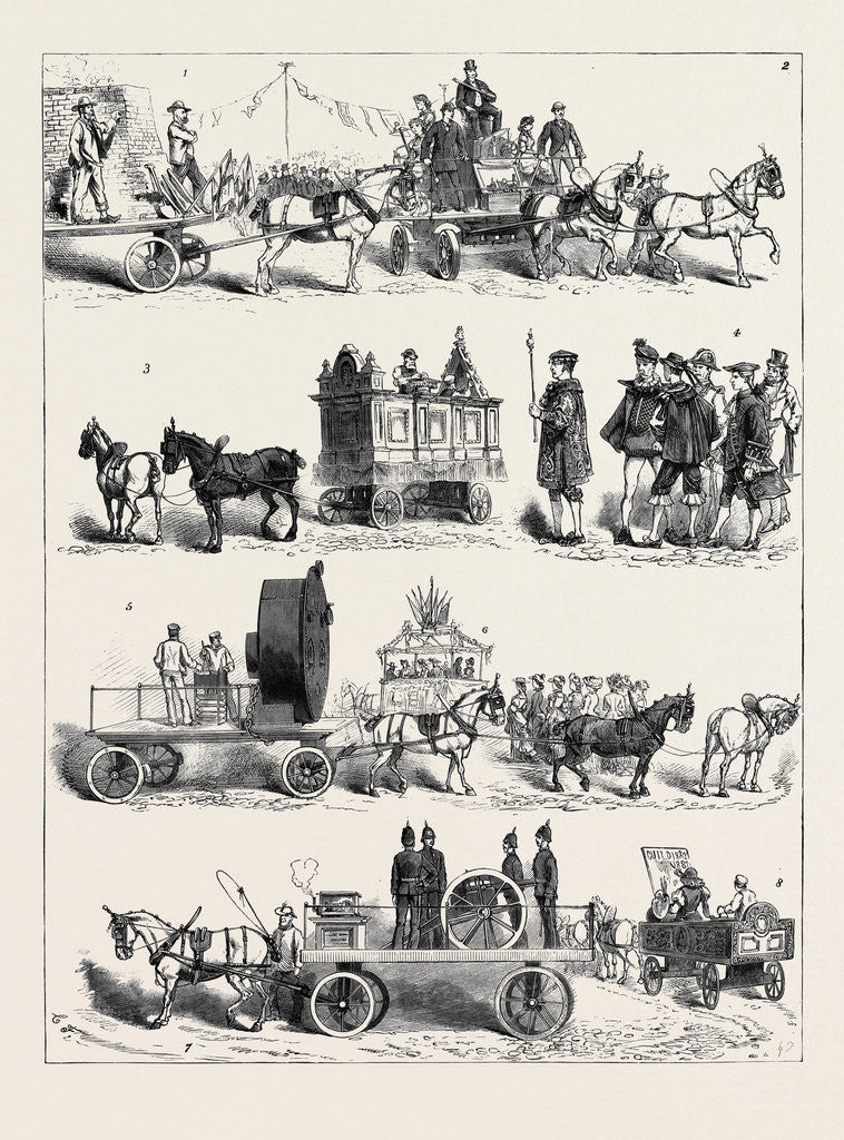 Detail of The Preston Guild Festival, the Trophies in the Trades Procession by Anonymous
