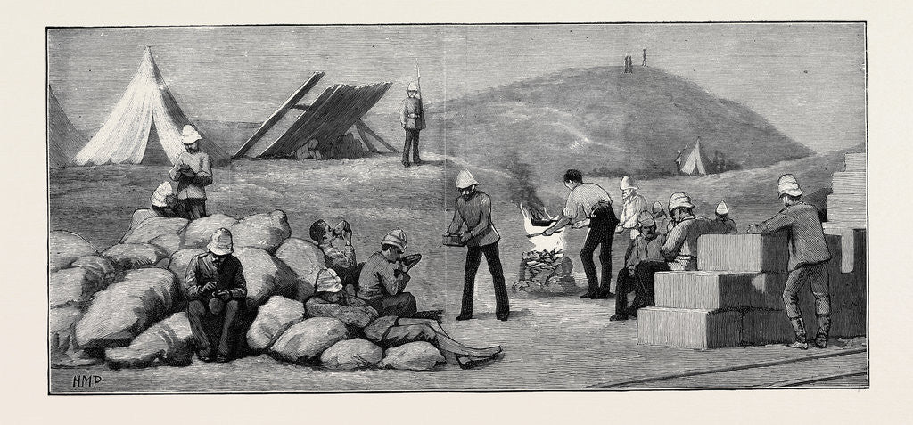 Detail of Tea in Camp at Tel-El-Mahuta, September 1, Ten P.M. by Anonymous