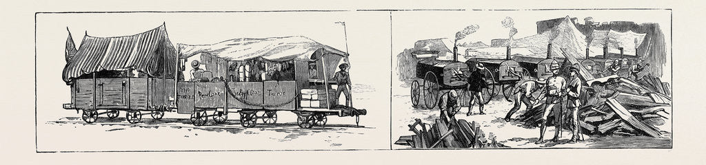 Detail of Armour-Plated Trucks Running Between Ismailia and the Front; Field Bakery, Ismailia by Anonymous