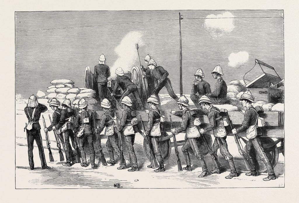 Detail of Fighting Arabi with His Own Weapons: Working the Krupp Gun at Kassassin, August 28 by Anonymous