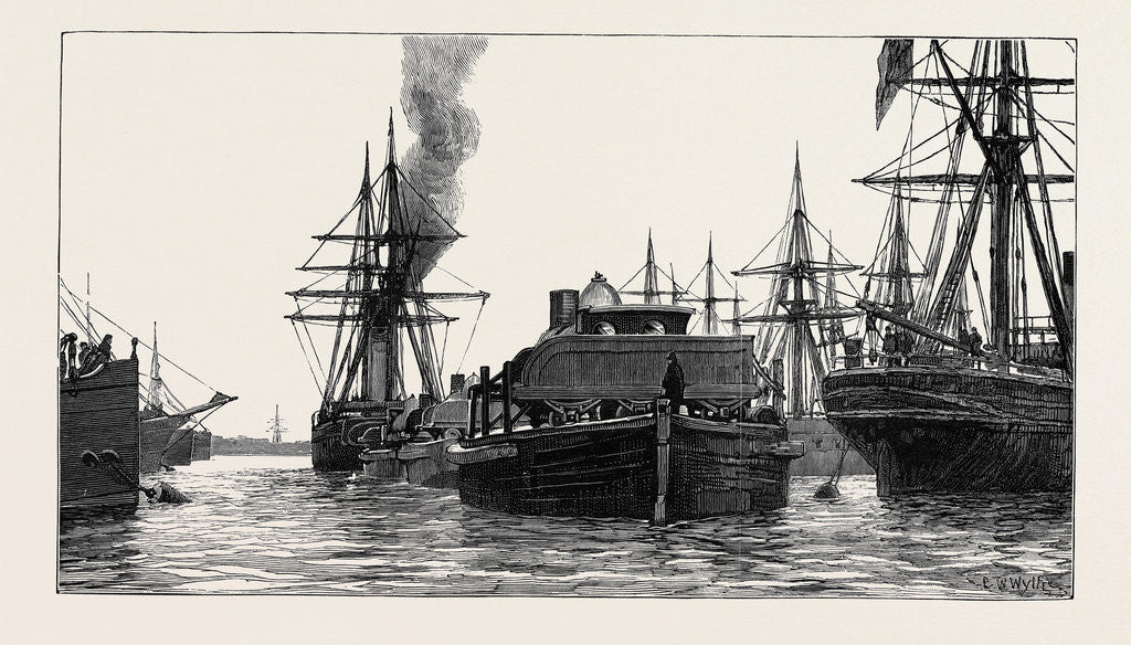 Detail of Engines from Alexandria Passing Up the Suez Canal to Ismailia by Anonymous