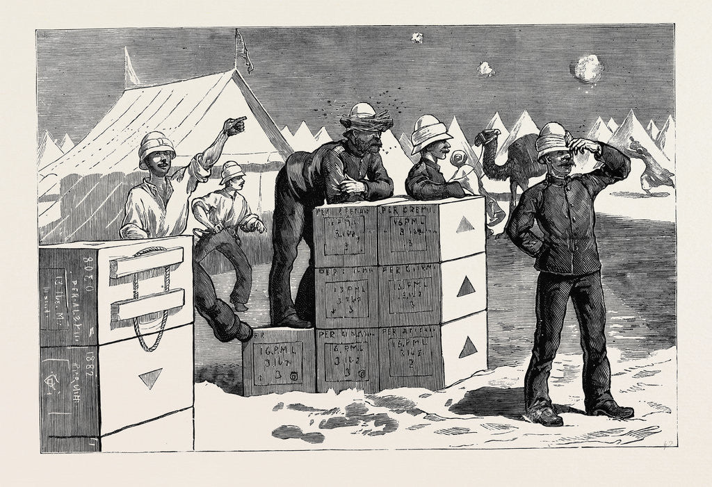 Detail of The First Rifle Volunteers Under Fire: The Post Office Corps at Kassassin, September 9 by Anonymous