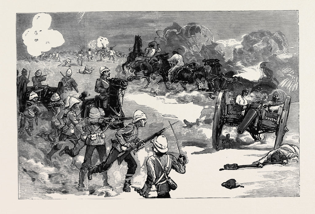 Detail of The Battle of Kassassin, September 9, Capture of Two Krupp Guns by the Royal Marines by Anonymous