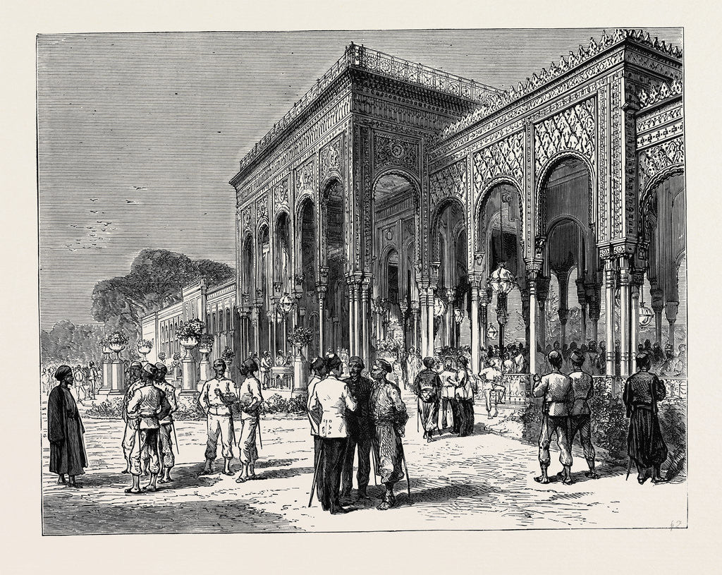 Detail of The British Occupation of Cairo: The Palace of Gezeereh, the Outside Pavilion by Anonymous
