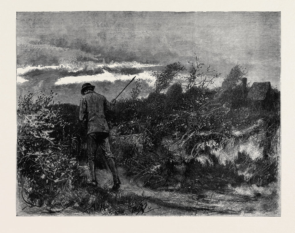 Detail of Kit, a Memory; He Waved His Stick and Increased His Pace. by Anonymous