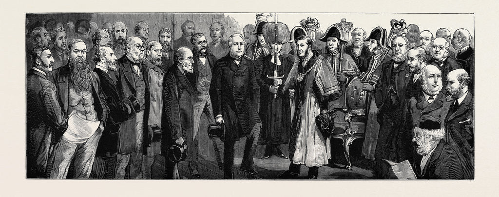 Detail of The Meeting of the Associated Chambers of Commerce at Gloucester by Anonymous