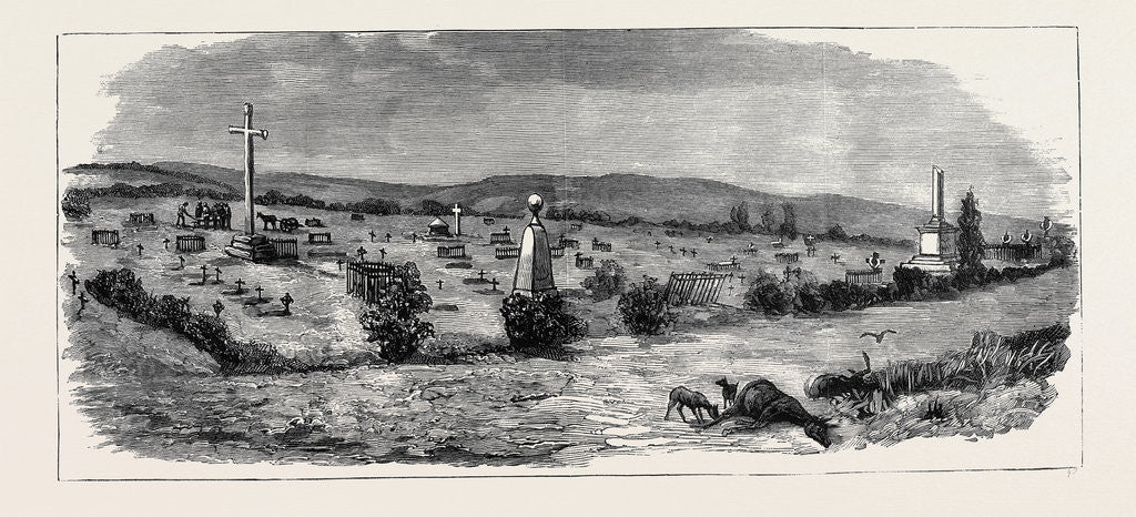 Detail of The Recent Campaign in Egypt: Graves of British Officers and Soldiers at Ismailia by Anonymous