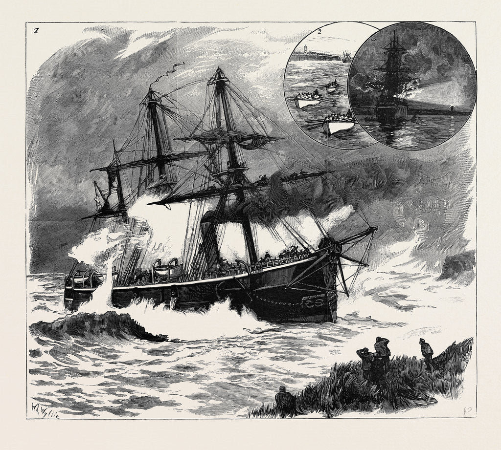 Detail of The Wreck of H.M.S. Phoenix Off Prince Edward's Island, September 12, 1882 by Anonymous