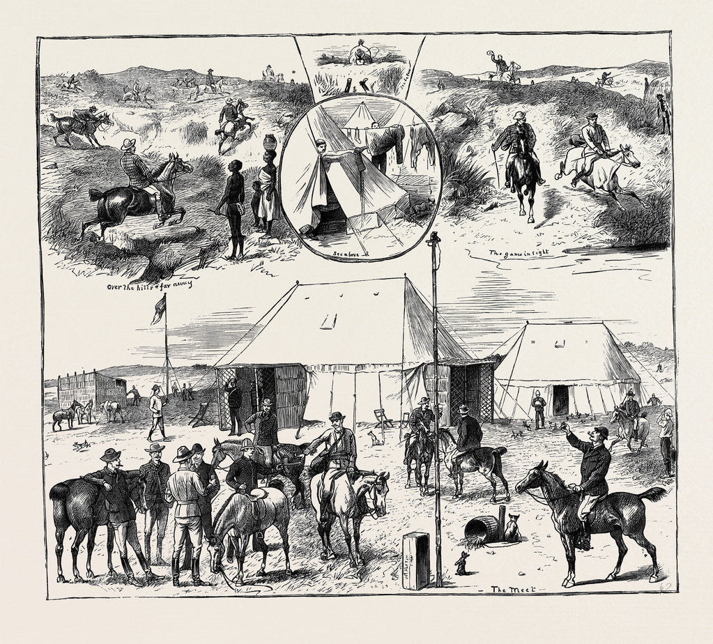 Detail of A Military Paper Chase, Natal, South Africa by Anonymous