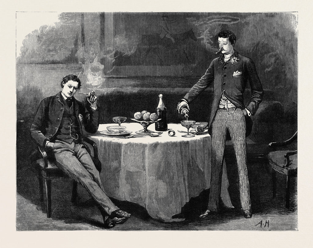 Detail of Kit, a Memory; Mark Noticed that His Friend Drank Nothing But Champagne by Anonymous