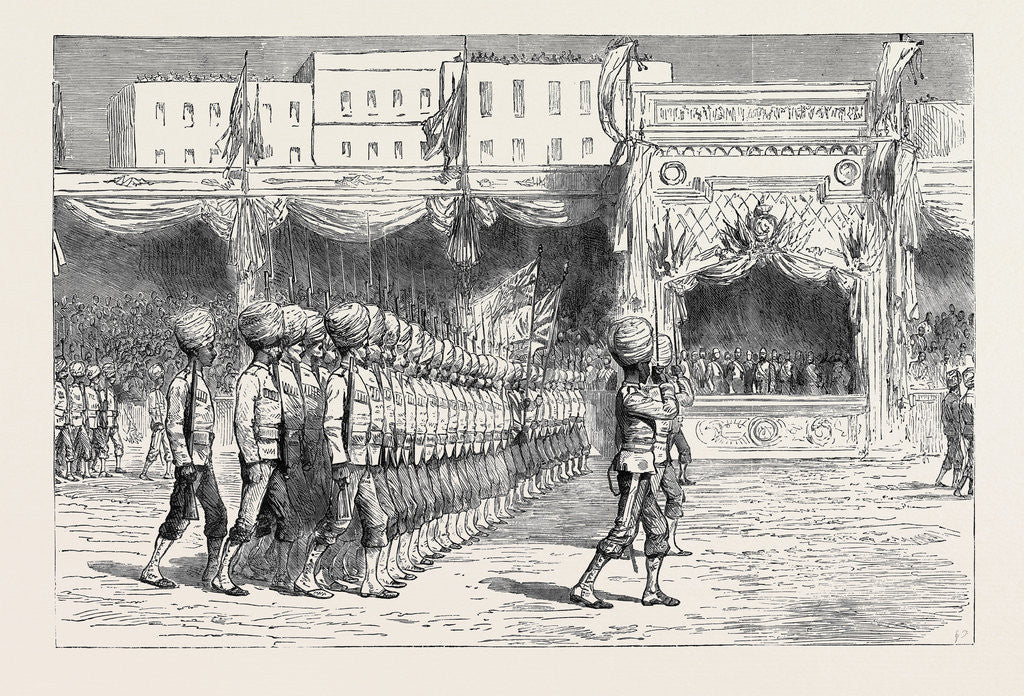 Detail of With the Indian Contingent in Egypt: The Review Before the Khedive at Cairo, September 30 by Anonymous