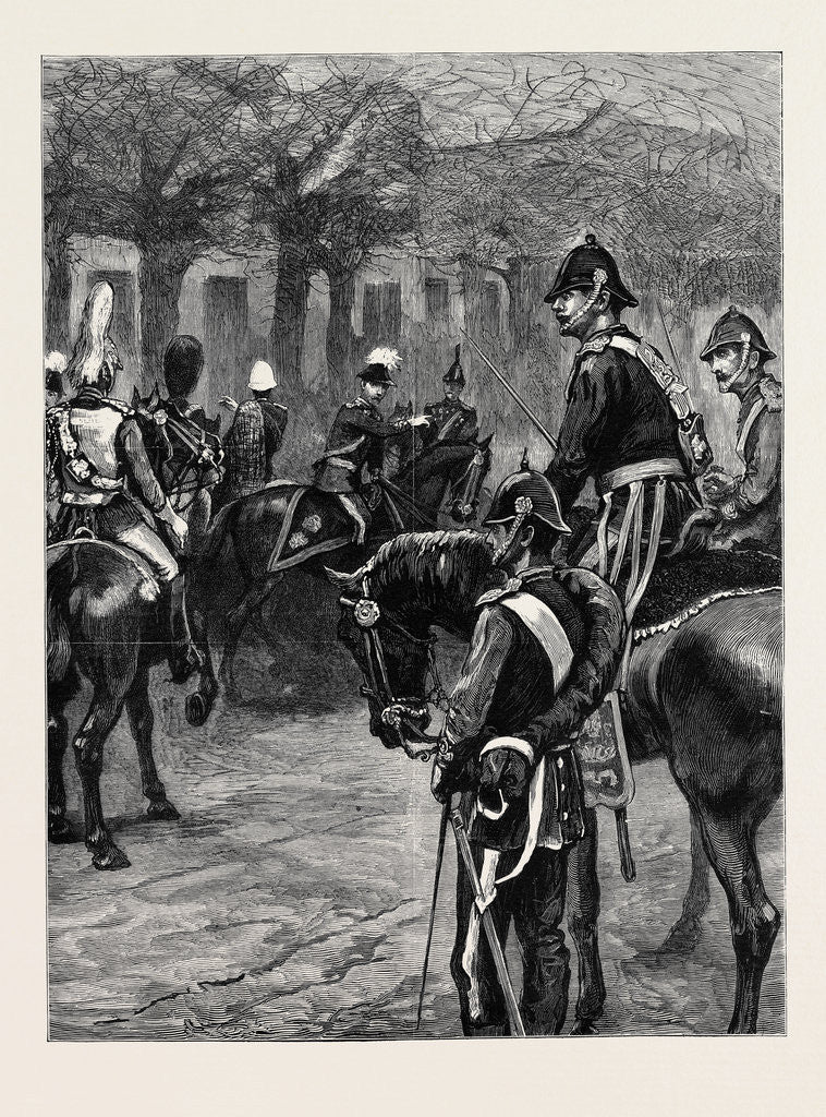 Detail of The Royal Review of the Troops from Egypt, a Sketch in the Mall: the Queen is Coming! by Anonymous