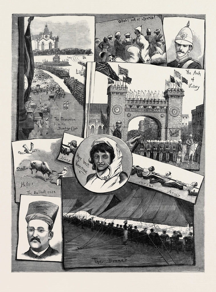 Detail of The Recent Campaign in Egypt: Festivities at Bombay in Honour of the Return of the Indian Contingent by Anonymous