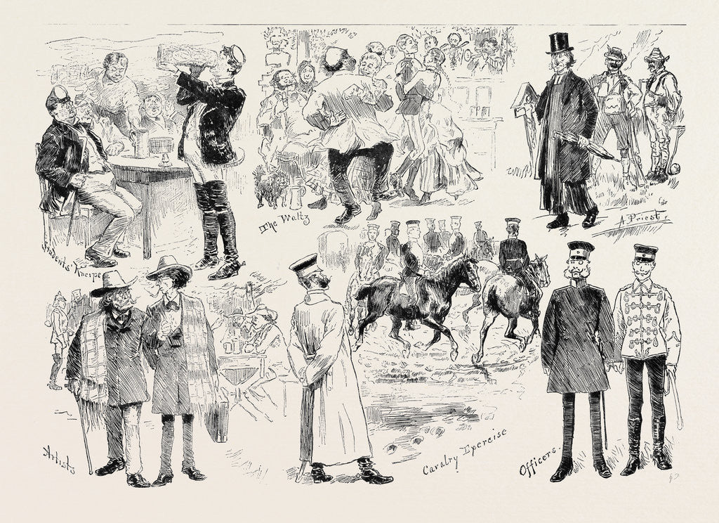 Detail of An Artist's Character Sketches in Berlin by Anonymous