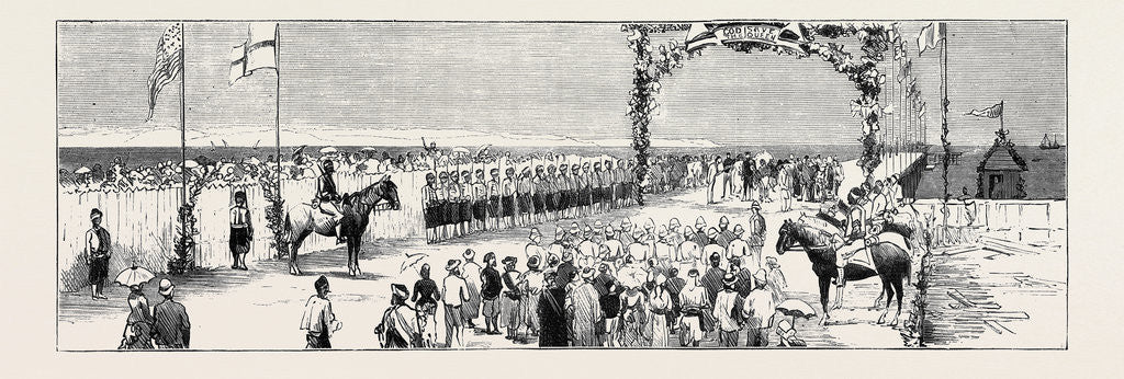 Detail of The High Commissioner Opening the New Pier, Larnaka, Cyprus by Anonymous