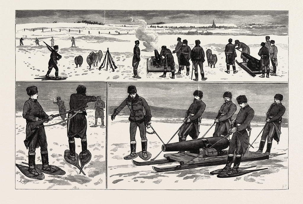 Detail of Sham-Fight on Snow-Shoes Near Quebec Canada by Anonymous