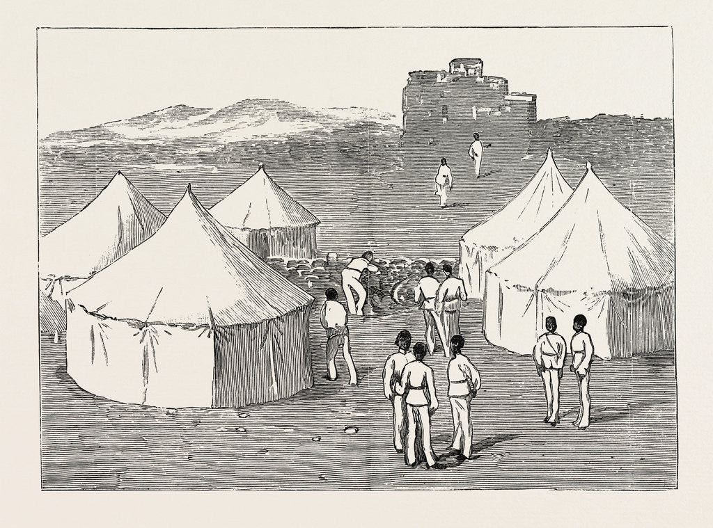 Detail of The Rebellion in the Soudan: A Sad Sight the Last Encampment Occupied by Seven Hundred Soudanese Before They Were Annihilated by Anonymous