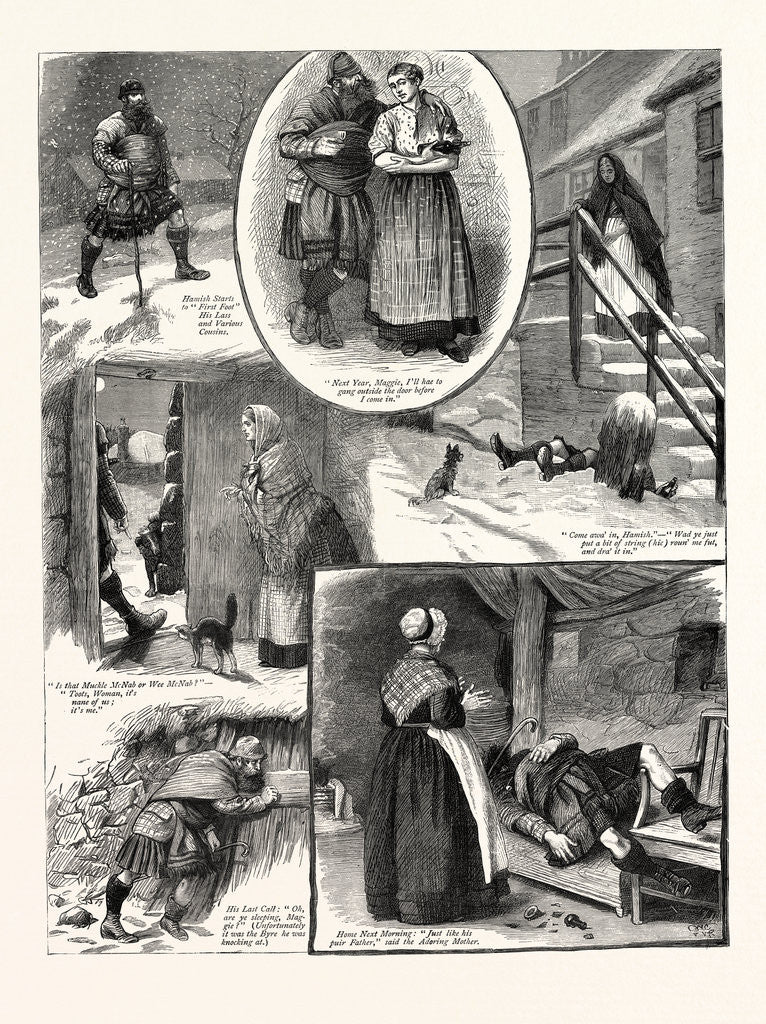 Detail of The First Foot a Scotch New-Year Custom by Anonymous