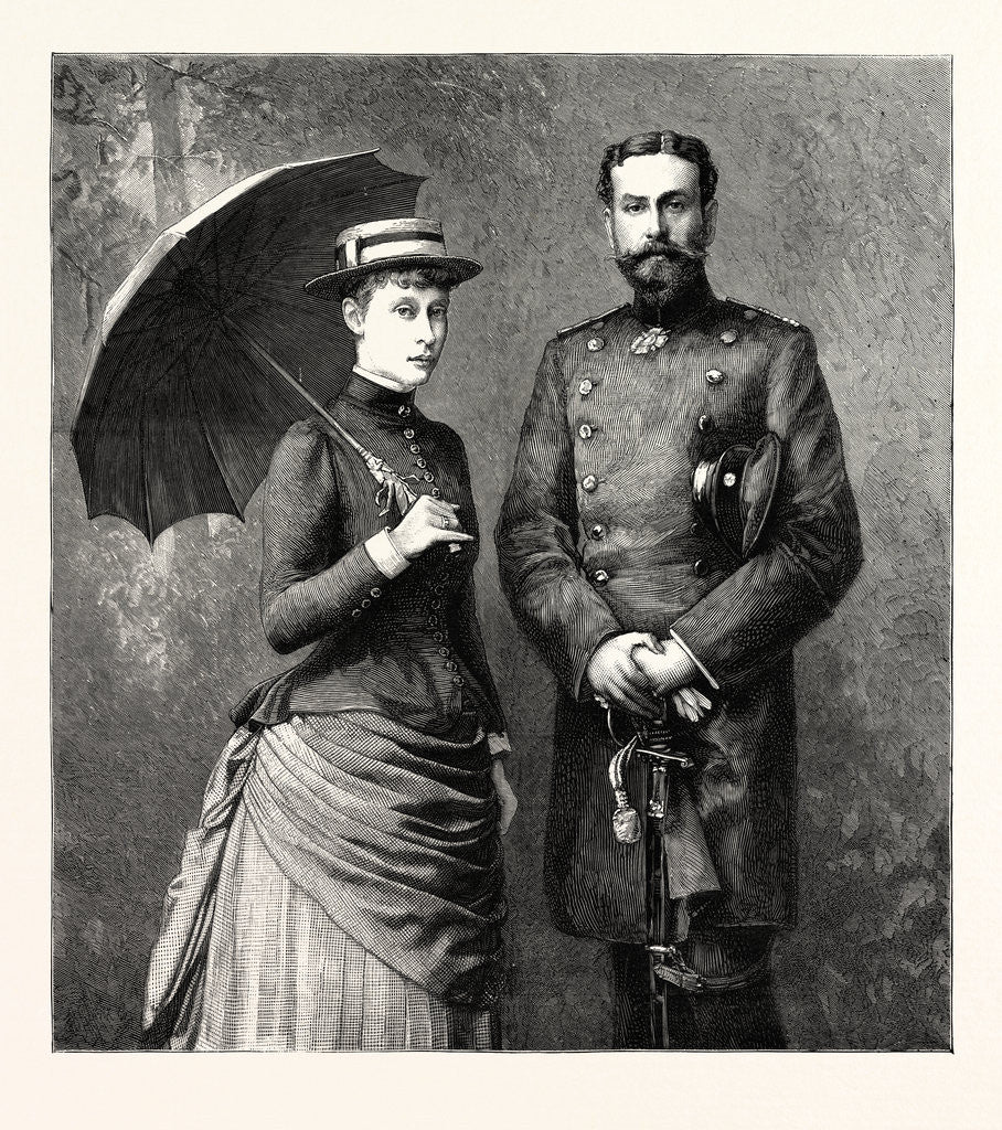 Detail of Princess Victoria of Hesse-Darmstadt (the Eldest Daughter of the Late Princess Alice) and Her Fiancé Prince Louis of Battenberg by Anonymous