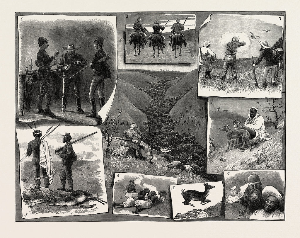 Detail of Buck Hunting at the Cape by Anonymous