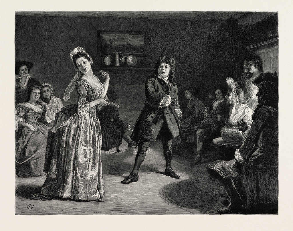 Detail of Dorothy Forster: She Sometimes Comes Sweeping Across the Floor As If She Had Whole Yards of Train behind Her. by Anonymous