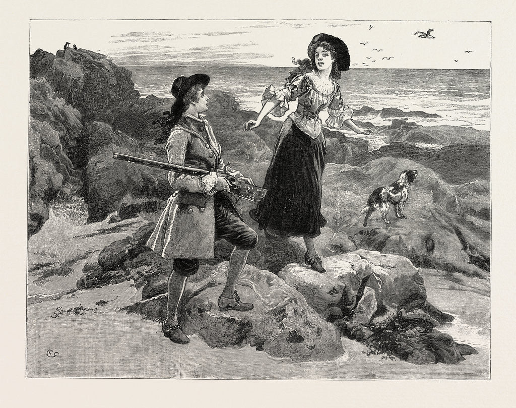 Detail of Dorothy Forster: As for the Girl Who Ran Beside Him ..... She Was a Slip of a Thing Then. by Anonymous