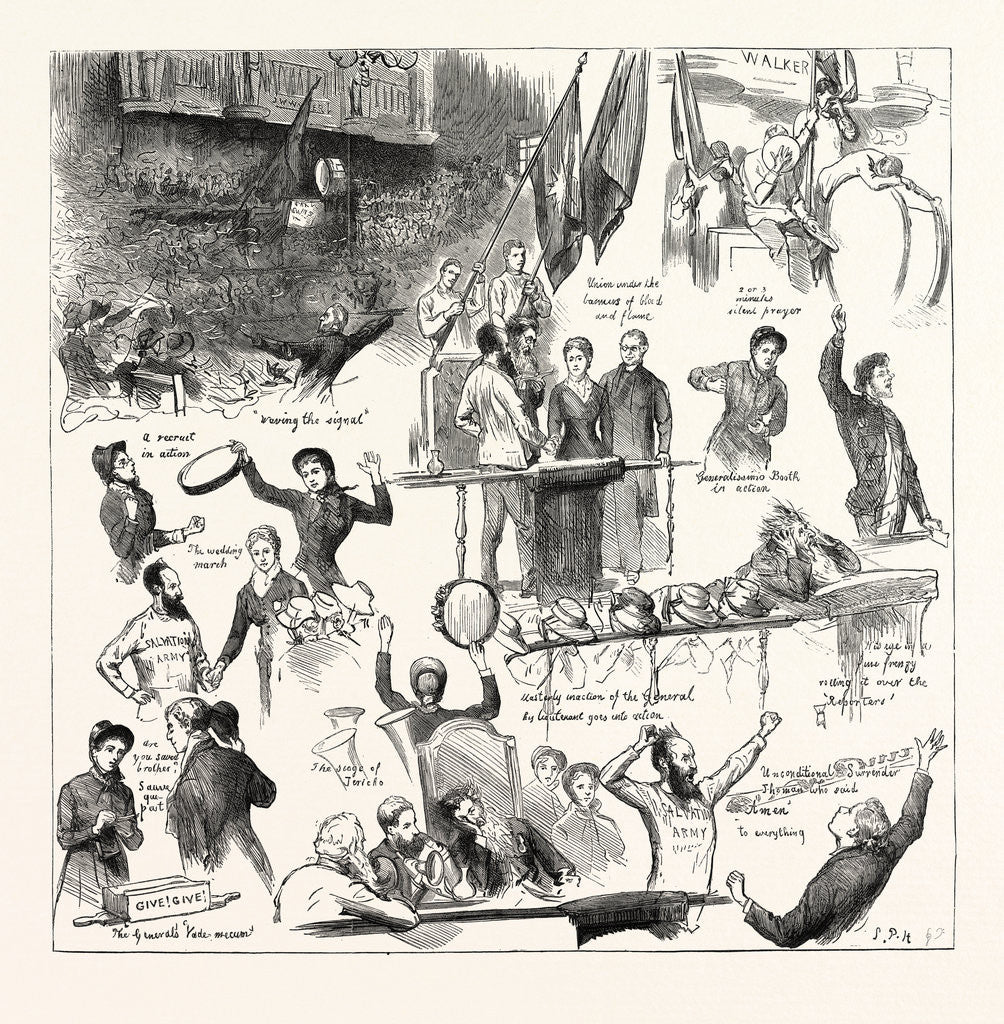 Detail of The Wedding of Commissioner Railton of the Salvation Army at Exeter Hall by Anonymous