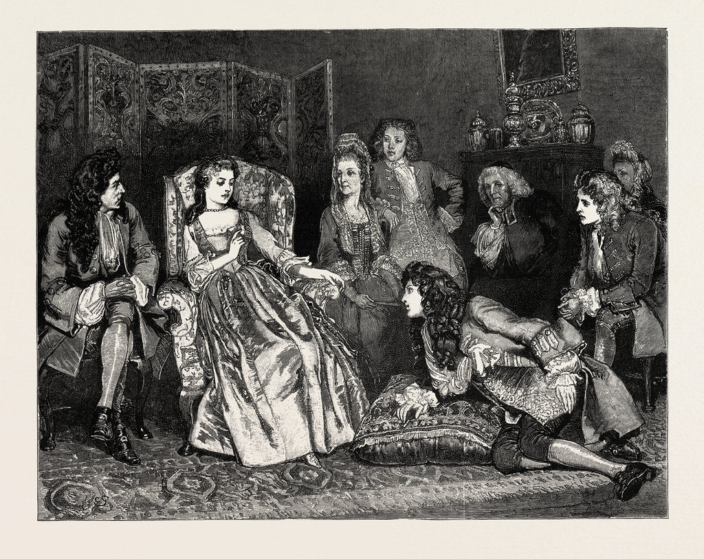 Detail of Dorothy Forster: He Then Spread a Cushion on the Carpet and Sat or Lay Upon It at My Feet. by Anonymous