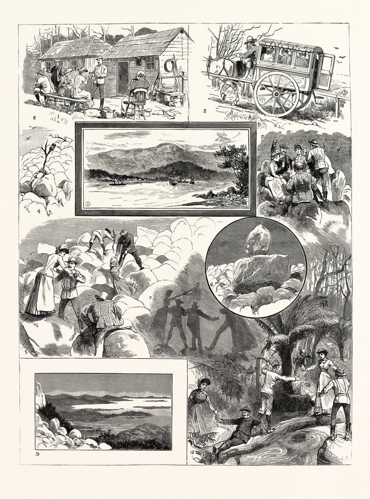 Detail of An Ascent of Mount Wellington Tasmania by Anonymous