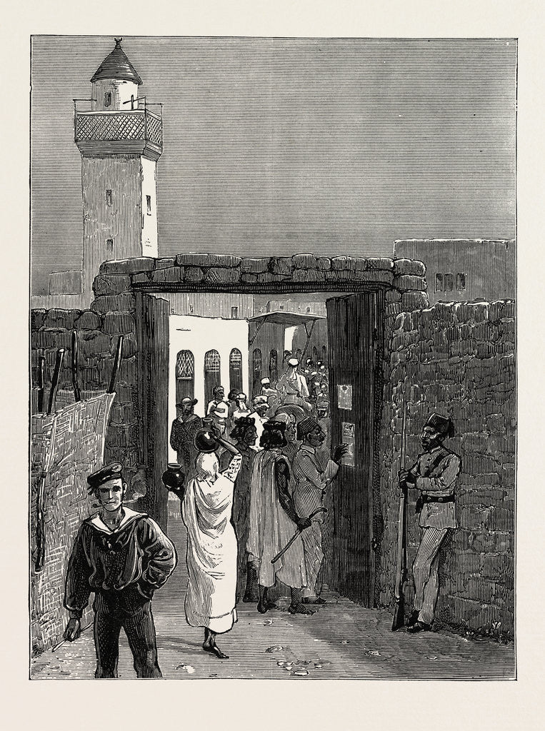 Detail of The Rebellion in the Soudan: Reading the Proclamation of the British Protectorate Suakim by Anonymous