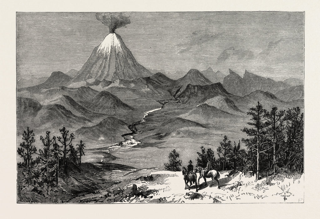 Detail of Exploration in the King Country North Island New Zealand: The Start for the Ascent of Mount Tongariro by Anonymous