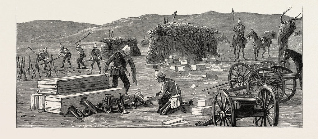 Detail of The Rebellion in the Soudan the Relief of Tokar after the Second Battle of Teb: The Rebel Headquarters at El Dubba Magazine of Arms and Ammunition Taken by the Rebels from Baker Pasha's Force by Anonymous