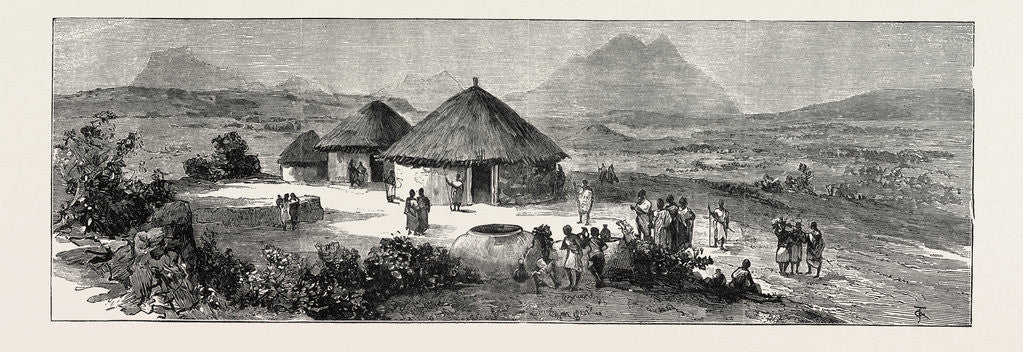 Detail of With Admiral Sir W. Hewett's Embassy to King John of Abyssinia: King John's Palace at Adowa by Anonymous