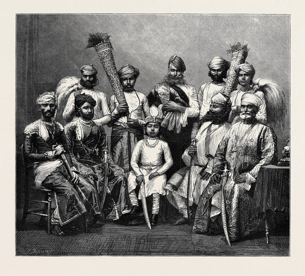 The Maharaj Rana of Jhallawur and Suite posters & prints by Anonymous