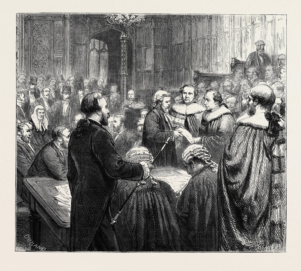 Detail of The Opening of Parliament: Introduction of the Earl of Beaconsfield to the House of Lords by Anonymous