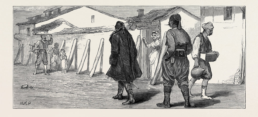 Detail of The Eastern Question: A Turkish Officer and His Orderly, at Nisch by Anonymous