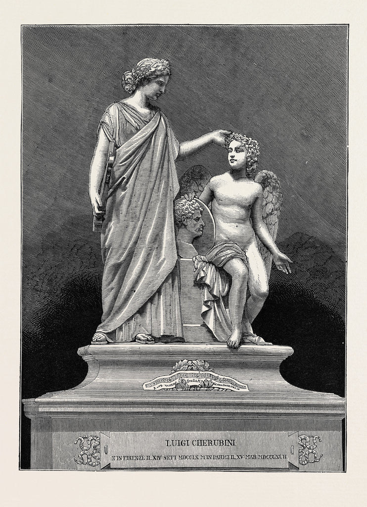 Detail of Monument to Cherubini, the Musical Composer, in the Church of Santa Croce, Florence by Anonymous