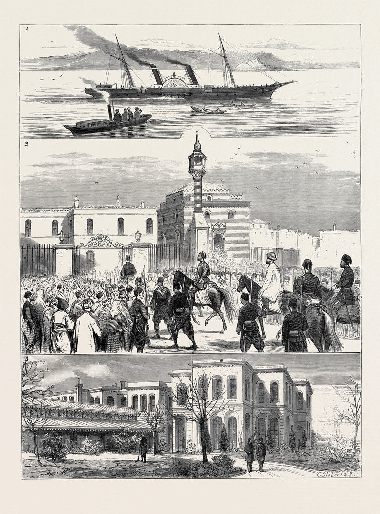 Detail of The Eastern Question, the Fall of Midhat Pasha by Anonymous