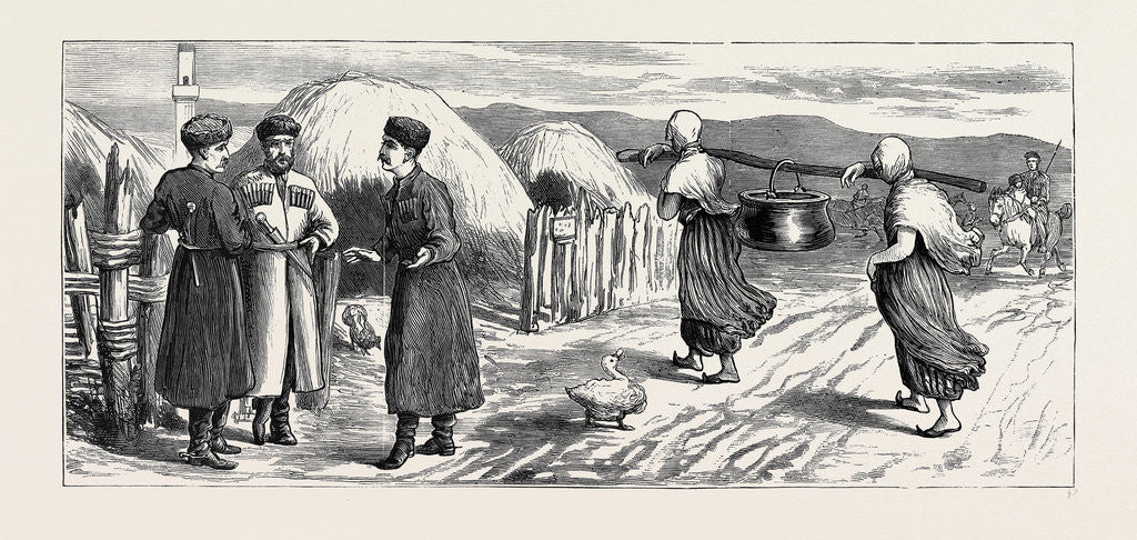 Detail of The War in the East: A Tcherkess or Circassian Village by Anonymous