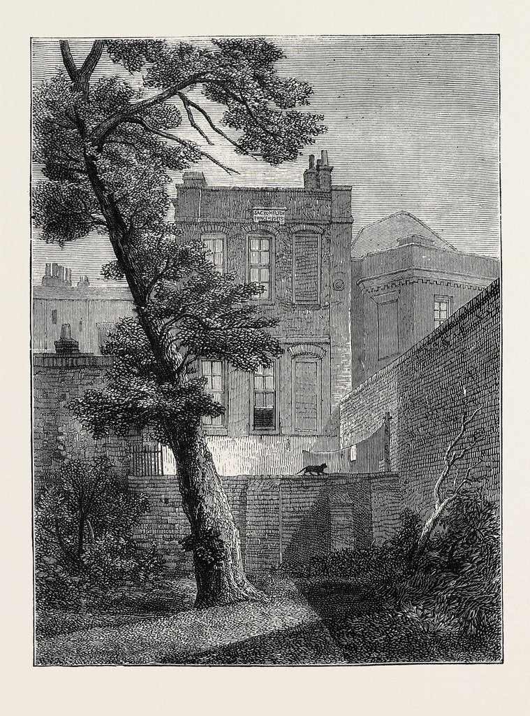 Detail of The House of Milton: the Pretty Garden House in Petty France, Number 19, York Street, Westminster by Anonymous