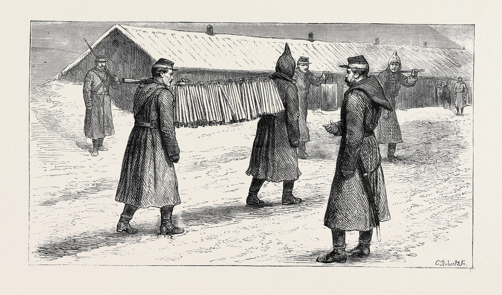 Detail of The Eastern Question, with the Russians: Tallow for the Camp, Kischineff by Anonymous