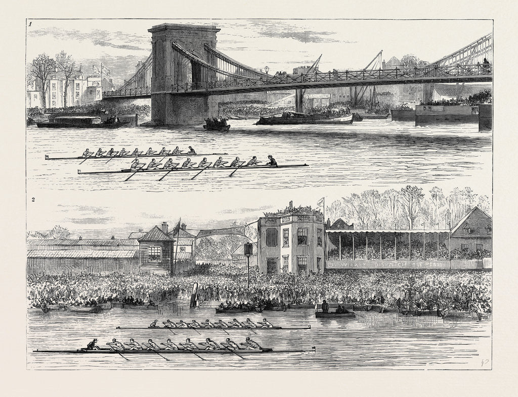 Detail of The Inter-University Boat Race by Anonymous