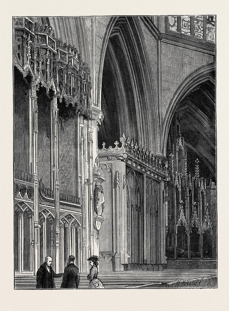 Detail of The Restoration of Tewkesbury Abbey: The Countess of Warwick's Chapel by Anonymous
