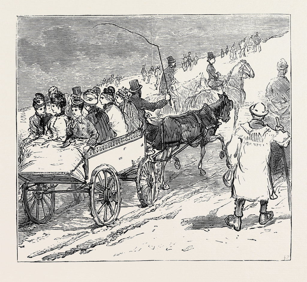 Detail of The Volunteer Review at Dunstable on Easter Monday: Going Up the Downs by Anonymous