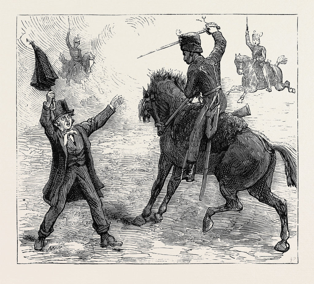 Detail of The Volunteer Review at Dunstable on Easter Monday: A Determined Resistance by Anonymous